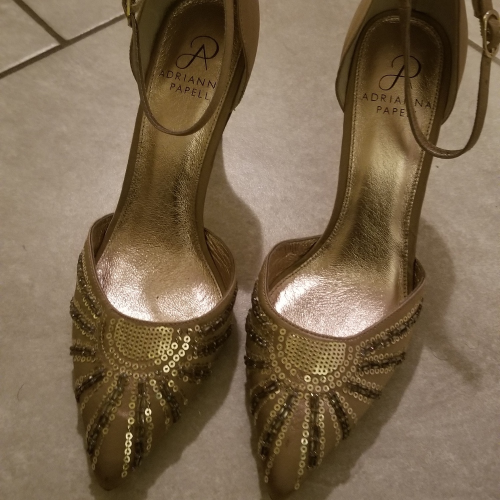 Adrianna Papell Satin Strap Heels